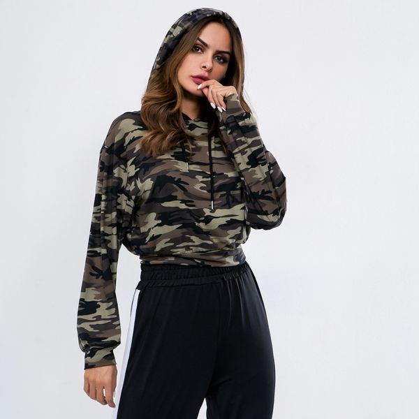 

zadorin harajuku camouflage hoodies women streetwear long sleeve crop hoodies sweatshirts women oversized hoodie sweat femme, Black