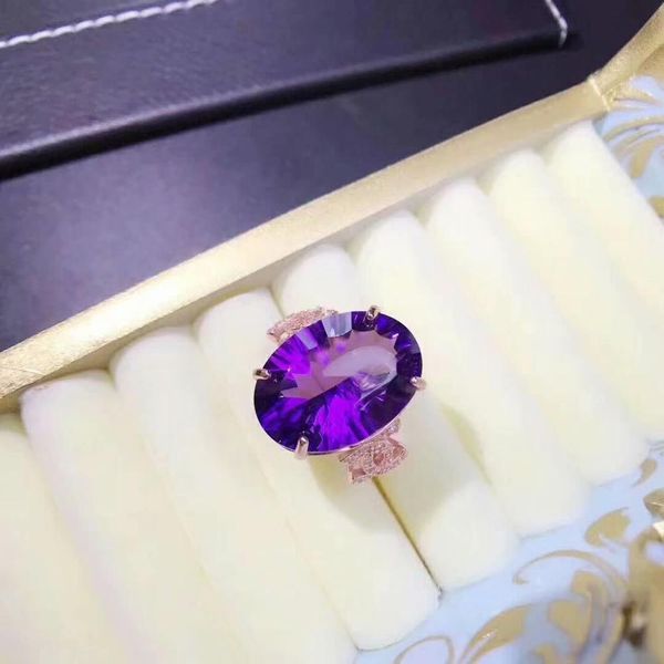 

shilovem 925 sterling silver piezoelectric amethyst rings fine jewelry women trendy party classic gift 13*18mm lpj1318999agz, Golden;silver