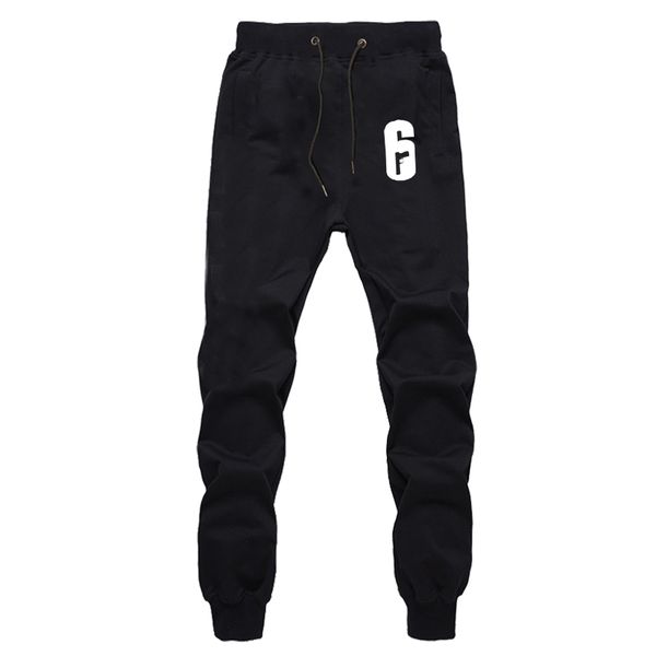 

game tom clancy's rainbow six siege drawstring pants fashion cotton sport pants jogger jogging, Black