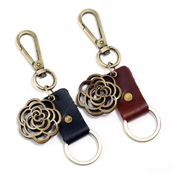 

fashion yoga flower of life datura stramonium key ring metal chain silver men car gift keychain p120
