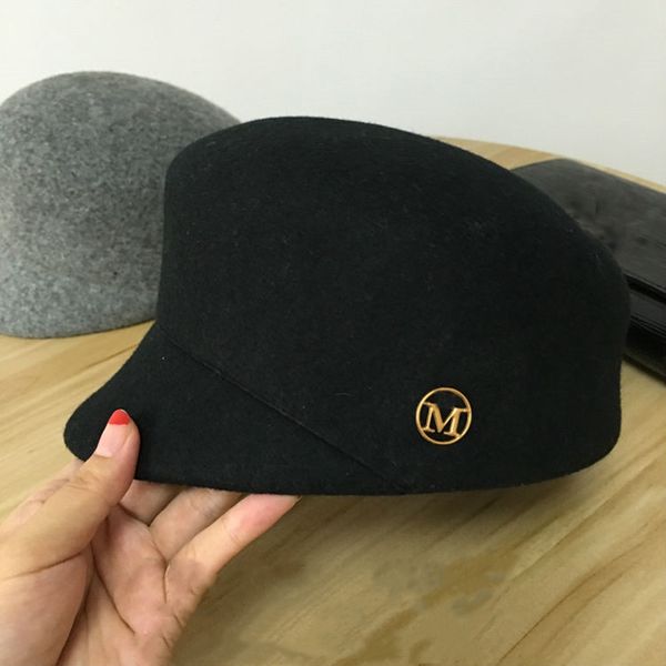 

spring and summer,double golden metal logo eaves standard equestrian cap cap cloth hat joker knight female hat, Blue;gray