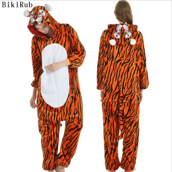 

bikirub pajamas long sleeve sleepwear cute jumping tiger cartoon animal pajama set women hooded pyjama winter home wear, Black;red