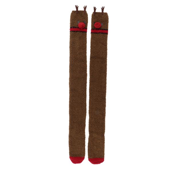 

ladies christmas socks fluffy xmas girls cosy fun winter warm stocking gifts, Black;white