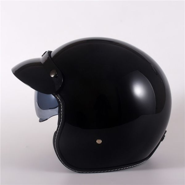 

3/4 open face vintage helmet moto casque casco motocicleta capacete helmets motorcycle helmet retro casco xs to xl gloss black