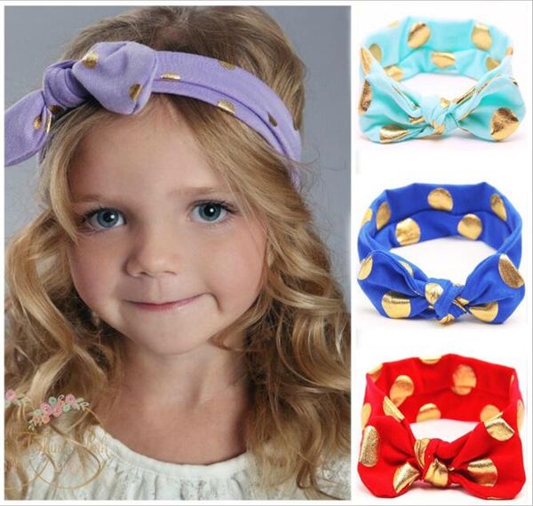 

baby gilding dot headband new arrive infant boy girl solid color head wear 12 colors for choose hair accessories with bowknot 0-4t fj354, Slivery;white