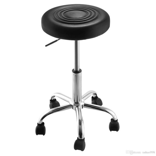 

black adjustable hydraulic rolling swivel stool tattoo facial massage spa salon
