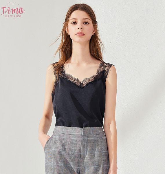 

женская атласная летние топы для женщин 2019 plus размер рукавов кружева топы женские летние женский шелковый топ с аппликацией кружева, White