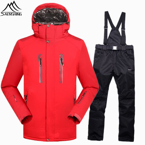 

saenshing -30 degree warm snowboarding suits men winter ski suit male waterproof 10000 breathable snow jacket snowboard pant set