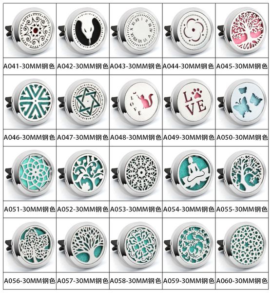 

car air outlet perfume clip essential oil diffuser hollow car air freshener with washable felt pads