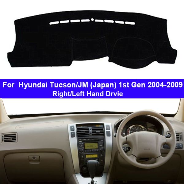 

2 layers car dashboard cover for tucson / jm (japan) 1st gen 2004 - 2009 dash mat carpet cape pad 2005 2006 2007 2008