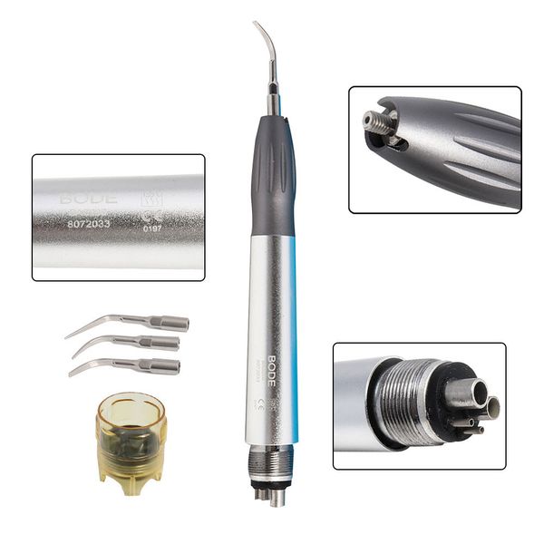 

upgraded dental air ultrasonic scaler handpiece perio hygienist midwest 4holes air scaler w/3 tips