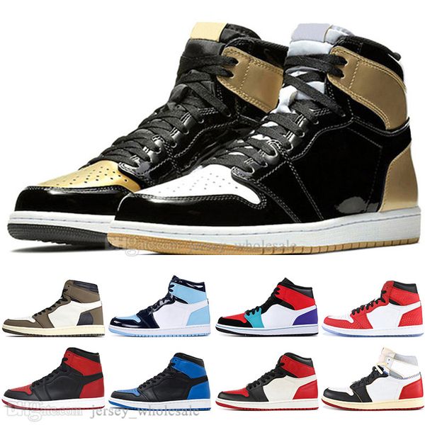 

new 1 og travis scotts cactus jack obsidian unc spiderman mens basketball shoes 1s 3 banned bred toe men sports designer sneakers