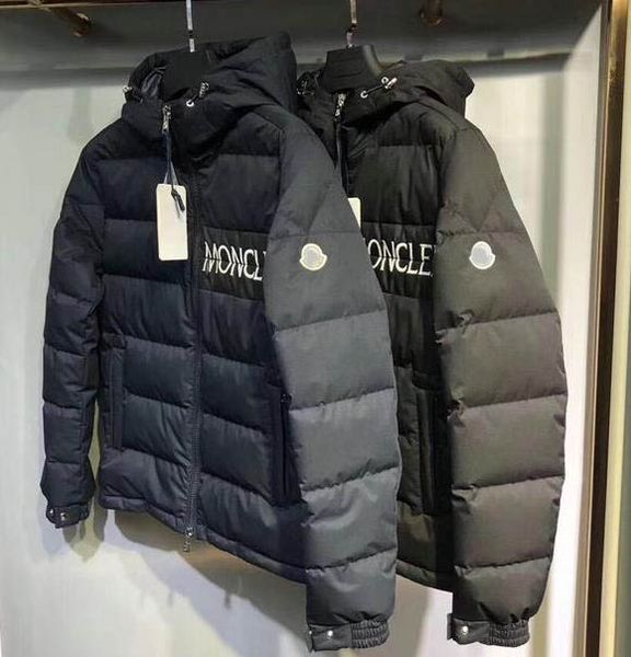 

Winter jacket new men de igner jacket letter print zipper hooded thicken luxury down jacket comfortable warm coat ize 1 4, Black
