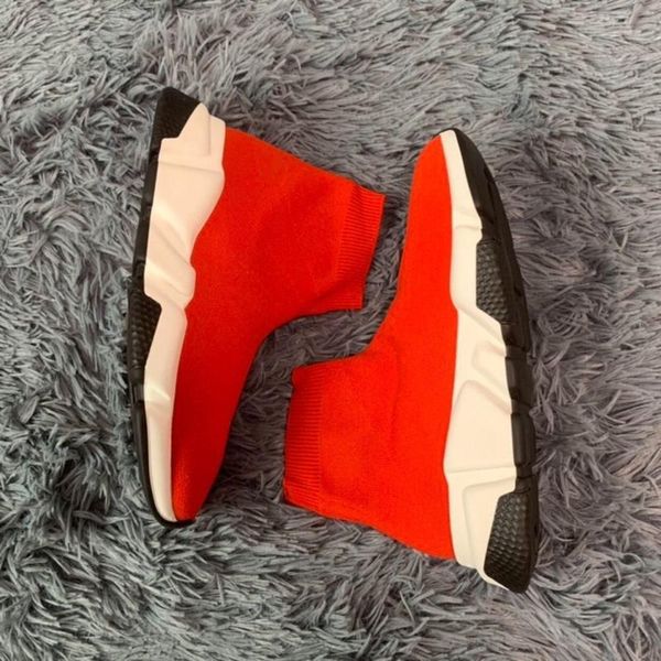 

brand sock shoe men women speed trainers sneakers fashion knit mesh slip-on shoes ultra light bottom runners boot cu02, Black