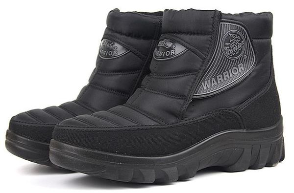 

warm winter snow boots men women ankle boots winter women shoes waterproof men cotton shoes female thick fur booties, Black