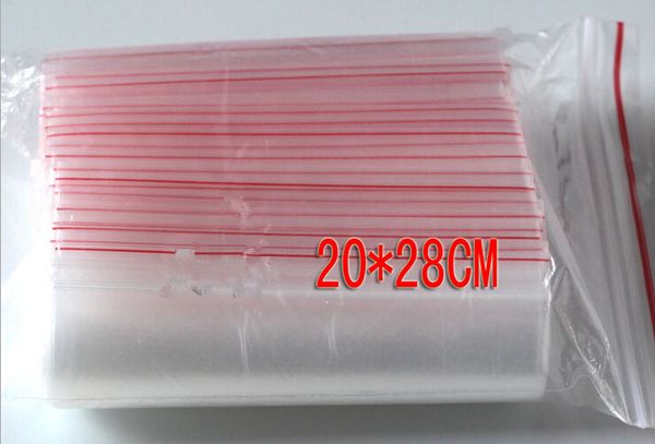 

300pcs 20x28cm pe transparent travel gift packaging bags plastic bag for necklace/jewelry custom ziplock clear self seal bag