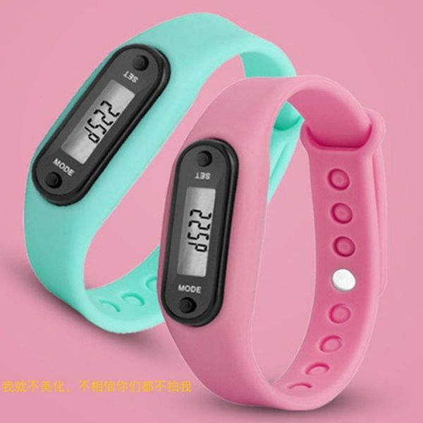 

2019 new digital lcd silicone wrist pedometer run step walk distance calorie counter band wrist sport fitness watch
