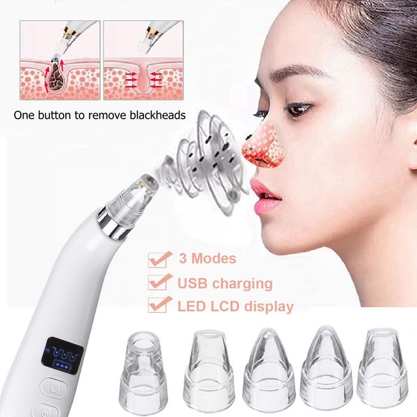 

digital display pore clean skin care tools electric wireless vacuum blackhead remover acne cleaner pore remover with charging