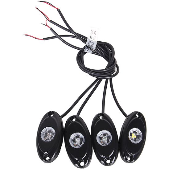 

ECAHAYAKU 4шт LED Rock Light 12V 24V 4x4 под корпусом колеса Tail Fender Освещение внедорожник ATV Лодка