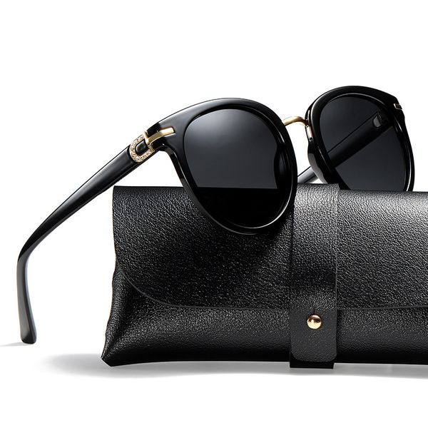 

cubojue women polarized sunglasses oversized round sun glasses for woman anti reflective brand fashion female shades 2019, White;black