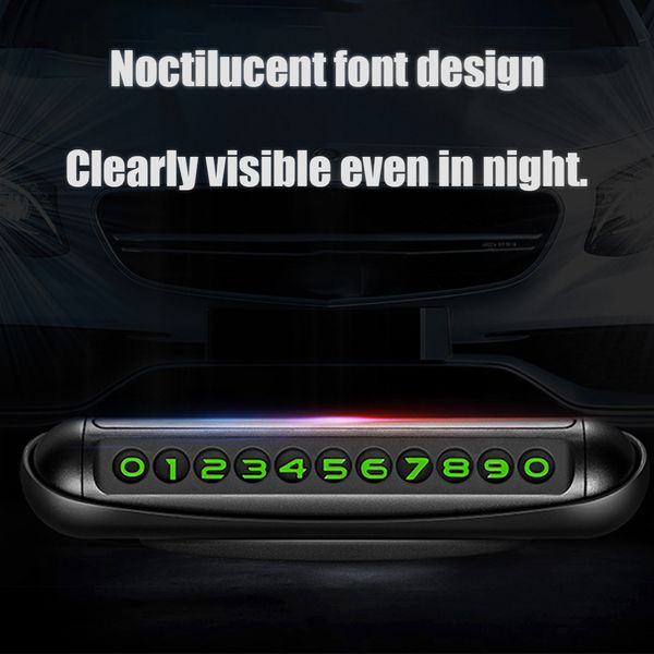 

detachable noctilucent phone number temporary adhesive bottom heat resistant switch show sboard inner car