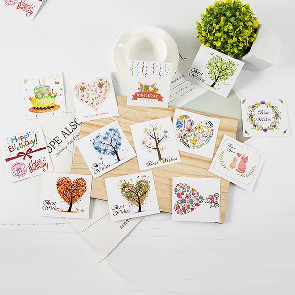 

20pcs paper card new holiday multi-pattern optional holiday wedding celebration commemorative birthday card 8.5*9.5cm