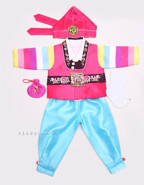 

new korean hanbok baby boy 1 year old birthday party hanbok dolbok korean traditional costume, White