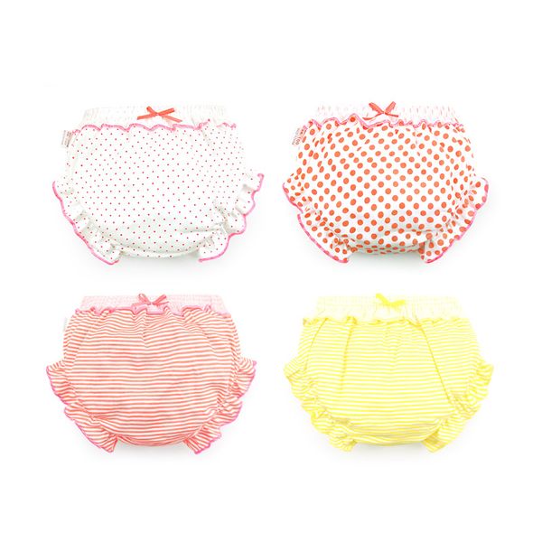 

100% cotton baby panties kids underwear girl boy briefs fashion bow dot stripe underpants infant knickers underwear-15