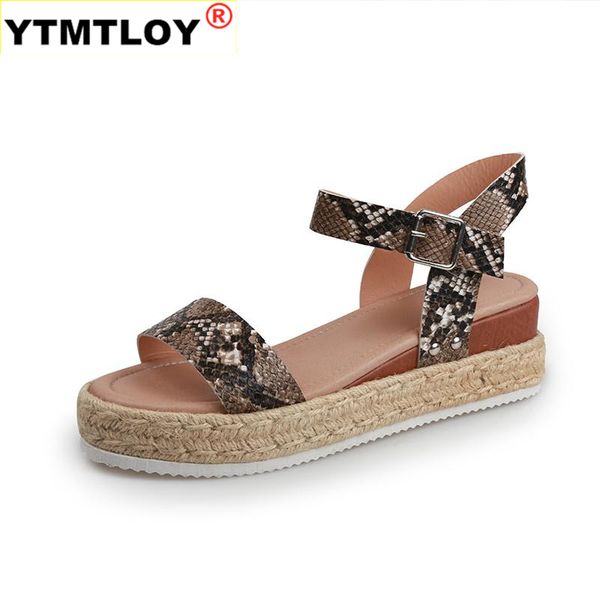 

summer platform women sandal open toe rome shoes woman vacation beach sandales flat casual sandal ladies shoes size 35-43 a, Black