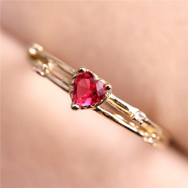 

plating rose gold amethyst ring luxurious love cai bao crystal diamond ring ring, Silver
