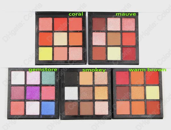 

Makeup 9 color eye hadow palette himmer moky warm brown color makeup eye hadow palette 10g by epacked