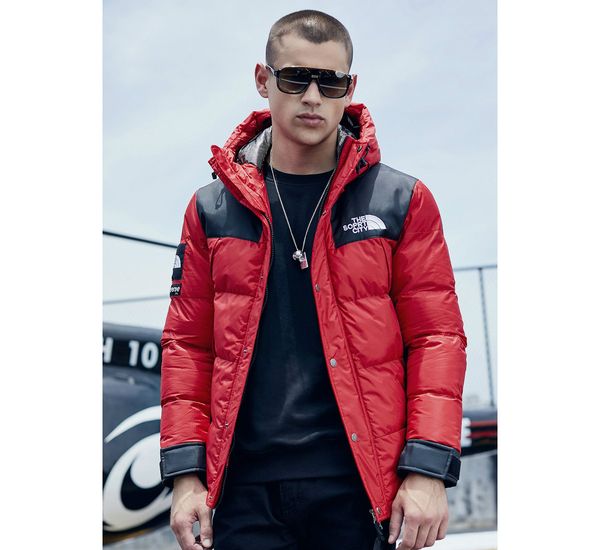 

мужская марка вниз парки мода толстые письмо вышивка повседневная пальто мужская повседневная с длинным рукавом с капюшоном верхняя одежда, Black