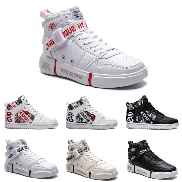 

2020 non-brand men 1 полезность классический черный белый женщины повседневная обувь скейтбординг высокие тренажёры спорт кроссовки размер 3