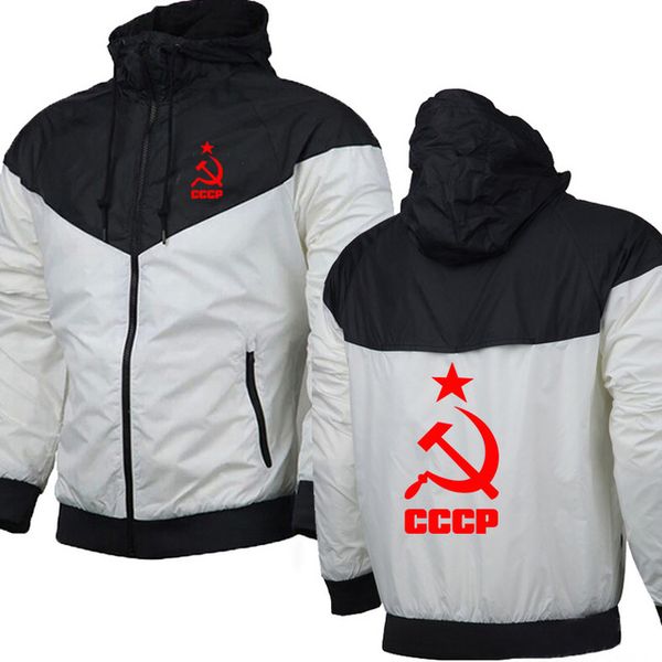 

spring autumn mens jacket unique for cccp russian ussr soviet union print cottons ooded mens hoodies tracksuits