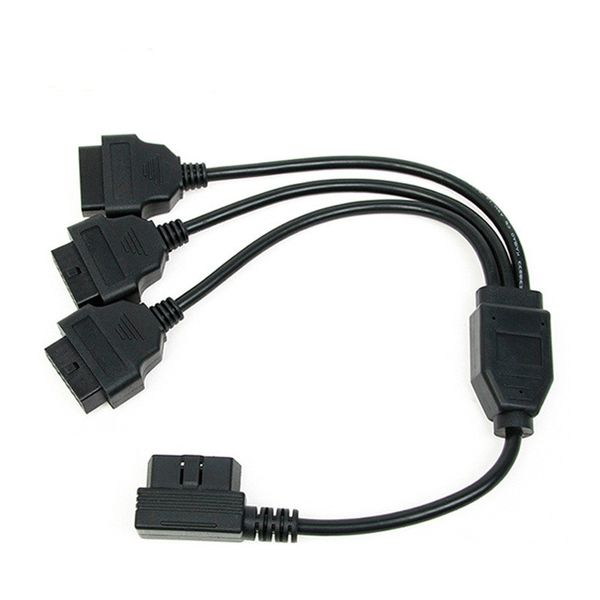 

obdii 16 pin 1 male splitter to 3 female extension cable obd2 car diagnostic extender cord adapter 50cm