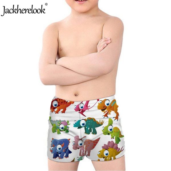 

jackherelook cartoon animal dinosaur print kids trunks children boys breathable swimming pants shorts beach summer bathing suit