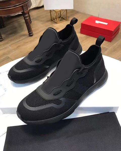 

mens designer shoes b21 neo sneaker technical knit women shoes fashion outdoors trainers rubber sloe plain sneakers with box us5-11, Black
