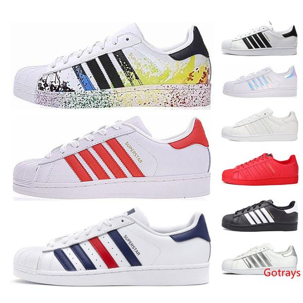 

2019 originals superstar white black red men women shoes designer trainer sneaker shoes size 36-45