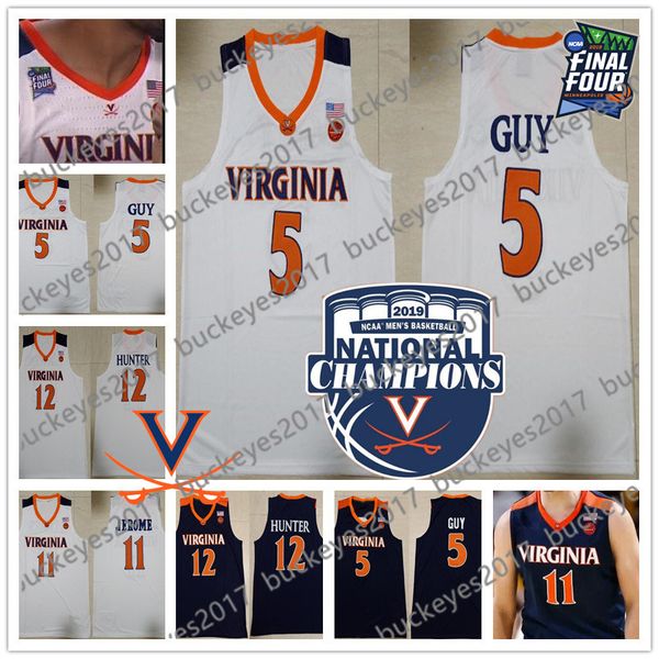 

2019 champion virginia cavalier ncaa mop 5 kyle guy 12 de 039 andre hunter men 039 ba ketball navy blue uva final four jer ey 3xl