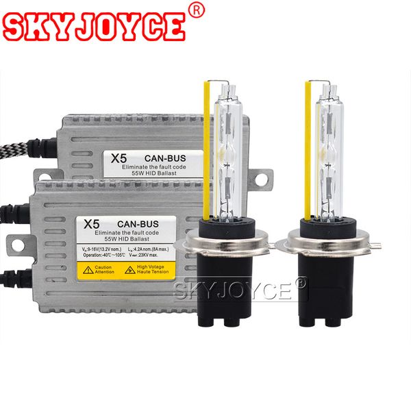 

skyjoyce 55w xenon h7 canbus hid kit dlt x5 55w canbus ballast kit xenon h1 h11 h7 hb3 hb4 9012 d2h 5500k car headlight bulb