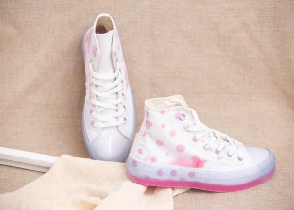 

2020 chuck 1970s all stars girl pink cherry blossom transparent jelly fashion high casual shoes 70s womens designer shoes sneakers eur 36-39, Black