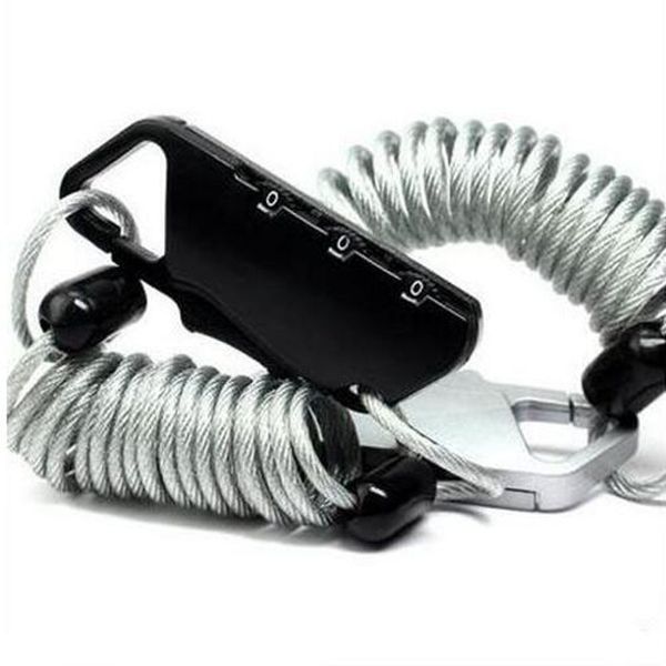 

2pcs anti theft bike motorcycle helmet lock w/ resettable code pin spring combination lock