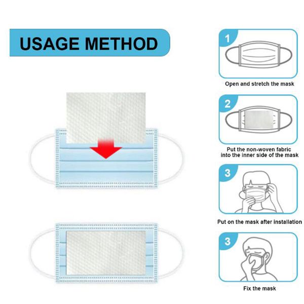

10/20/50/100pcs disposable mouth mask non-woven pad 100pcs