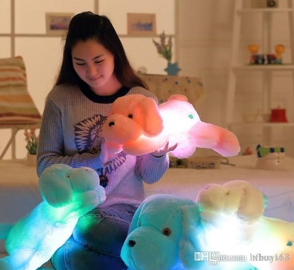 

kawaii kawaii tf 45cm stuffed dolls led dog light colorful pillows popular plush toys for kids shinning gift for baby cute soft