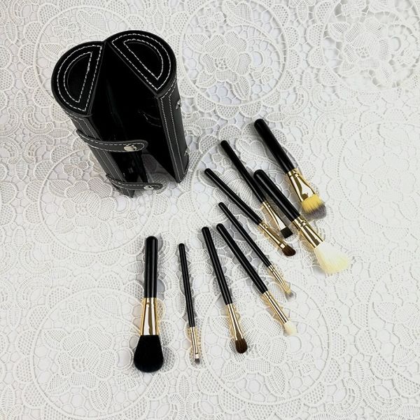 

brand new makeup brushes 9 pieces makeup brush set black makeup brush bucket epacket gift