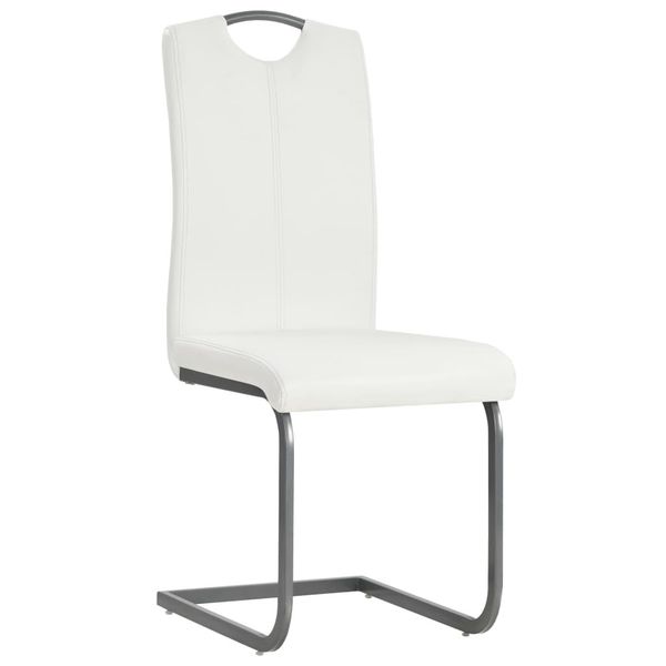 

dining chairs 2 pcs. imitation leather 43 x 55 x 100 cm white patio benches