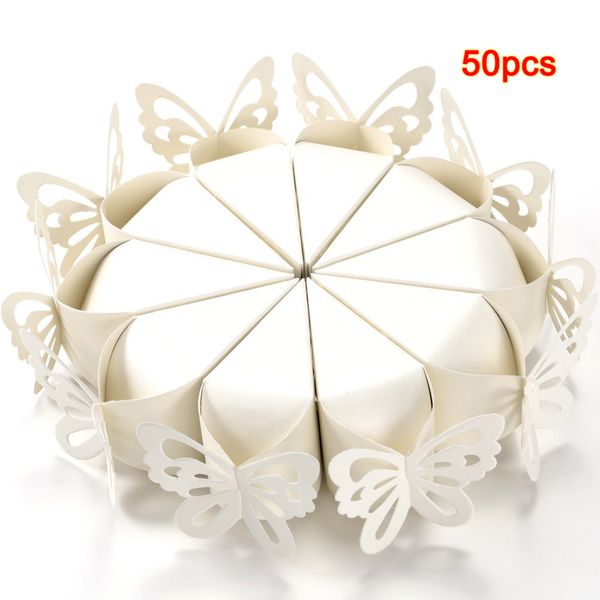 

tfbc 50 pcs butterfly favor gift candy boxes cake style for wedding party baby shower