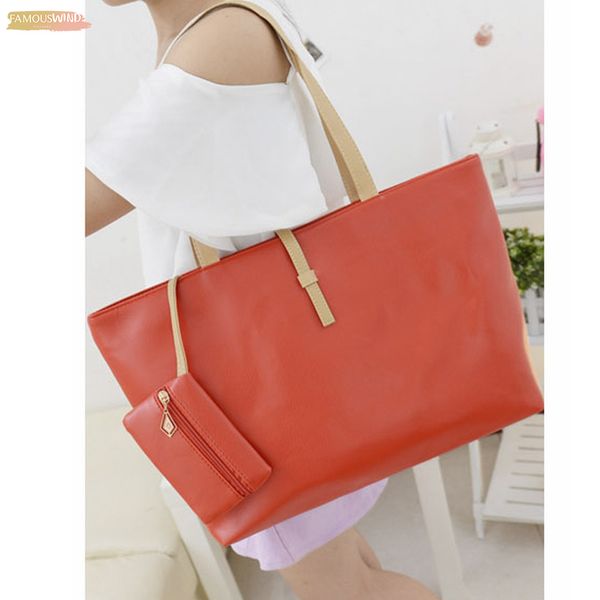

newly 1 pcs women pu lady shoulder bag pu leather large capacity fashion for travel money cla88