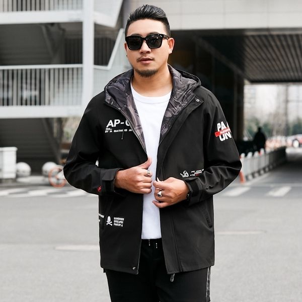 

2019 new big plus size 8xl 7xl spring autumn men's jackets fashion coats male casual loose men overcoat outwear men big size, Black;brown