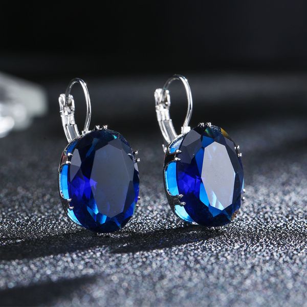 

fym fashion 5 colors big hoop earrings round shape cubic zirconia wedding jewelry earring for women party, Golden;silver